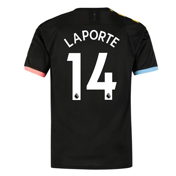 Camiseta Manchester City NO.14 Laporte Segunda equipación 2019-2020 Negro